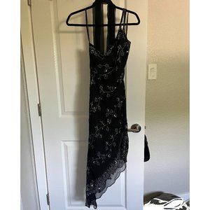 Scala Beaded Silk Dress with Matching Shawl